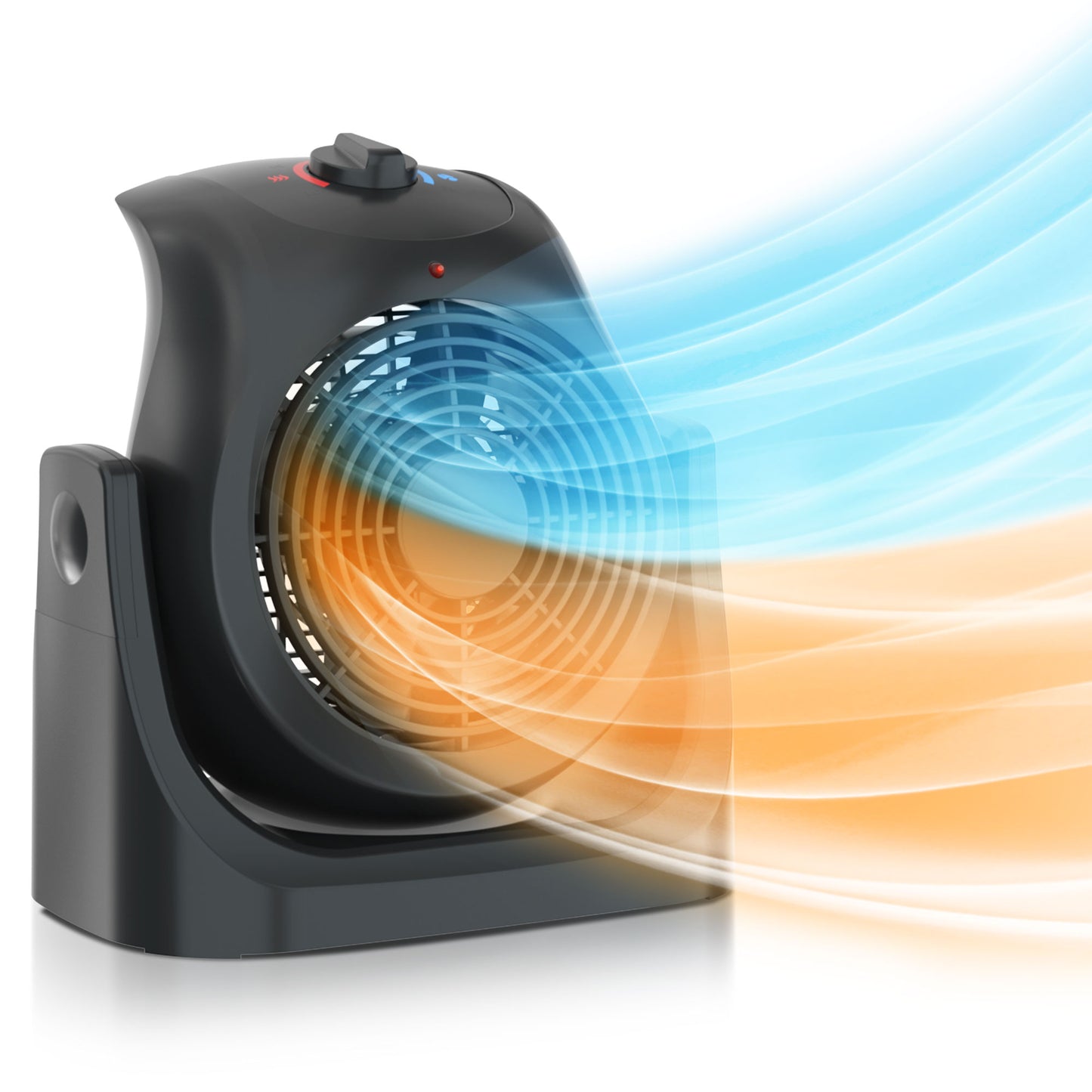 LifePlus 2-in-1 Space Heater & Fan – Energy Efficient with Overheat Protection Black (#SFH-185T)