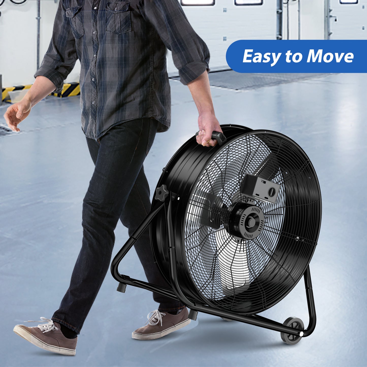 LifePlus 5620 CFM 320 Watt 120 Volt Exhaust Fan Black (#FGD-24T)
