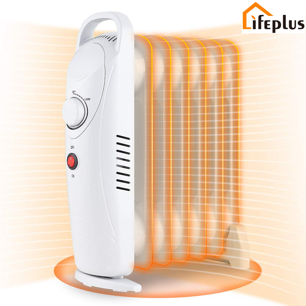 LifePlus 700W Electric Oil Radiator – Portable Heater with Thermostat & Safety (#OH-12)