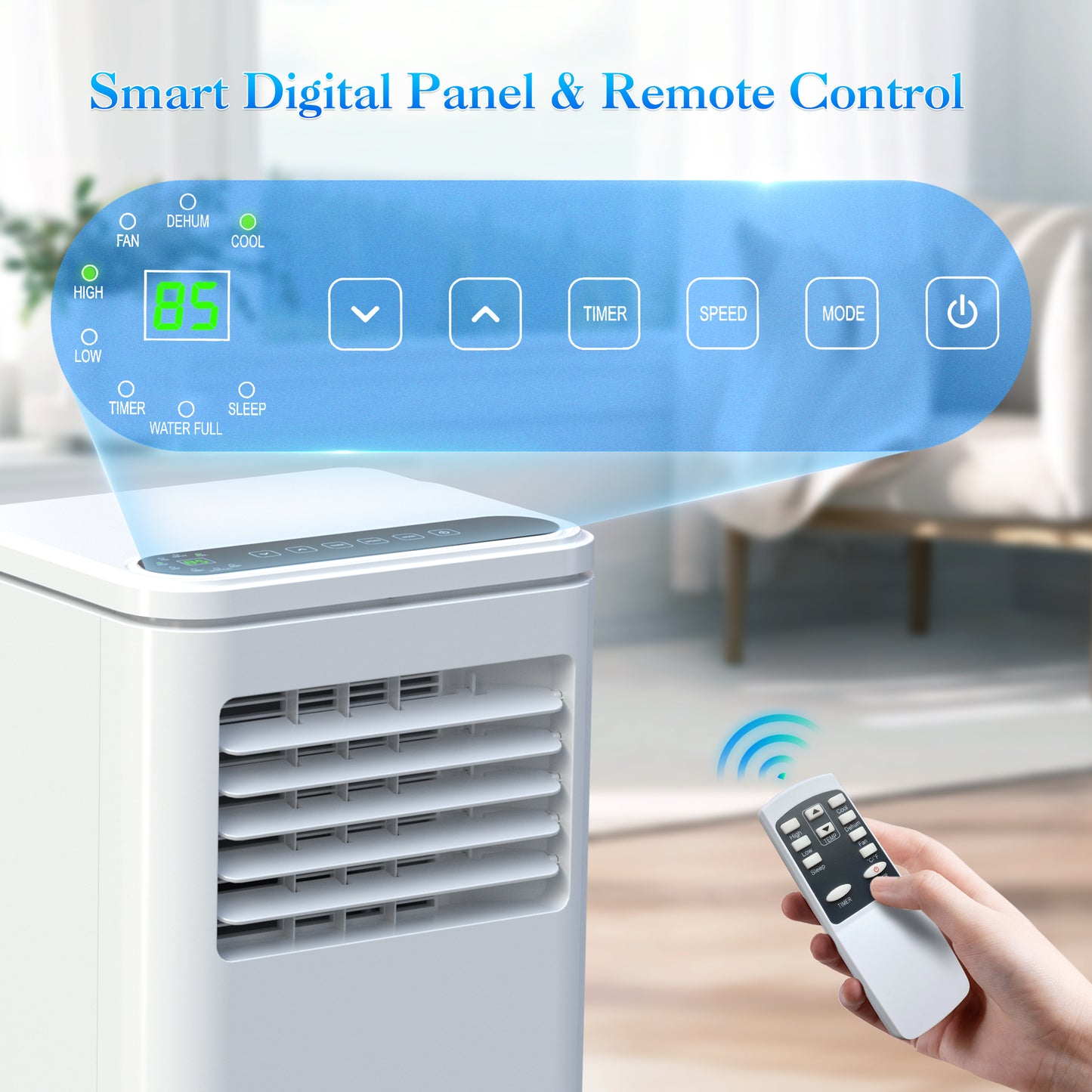 LifePlus Portable 5000BTU AC & Dehumidifier with Remote – Compact & Efficient (#18KBTU)