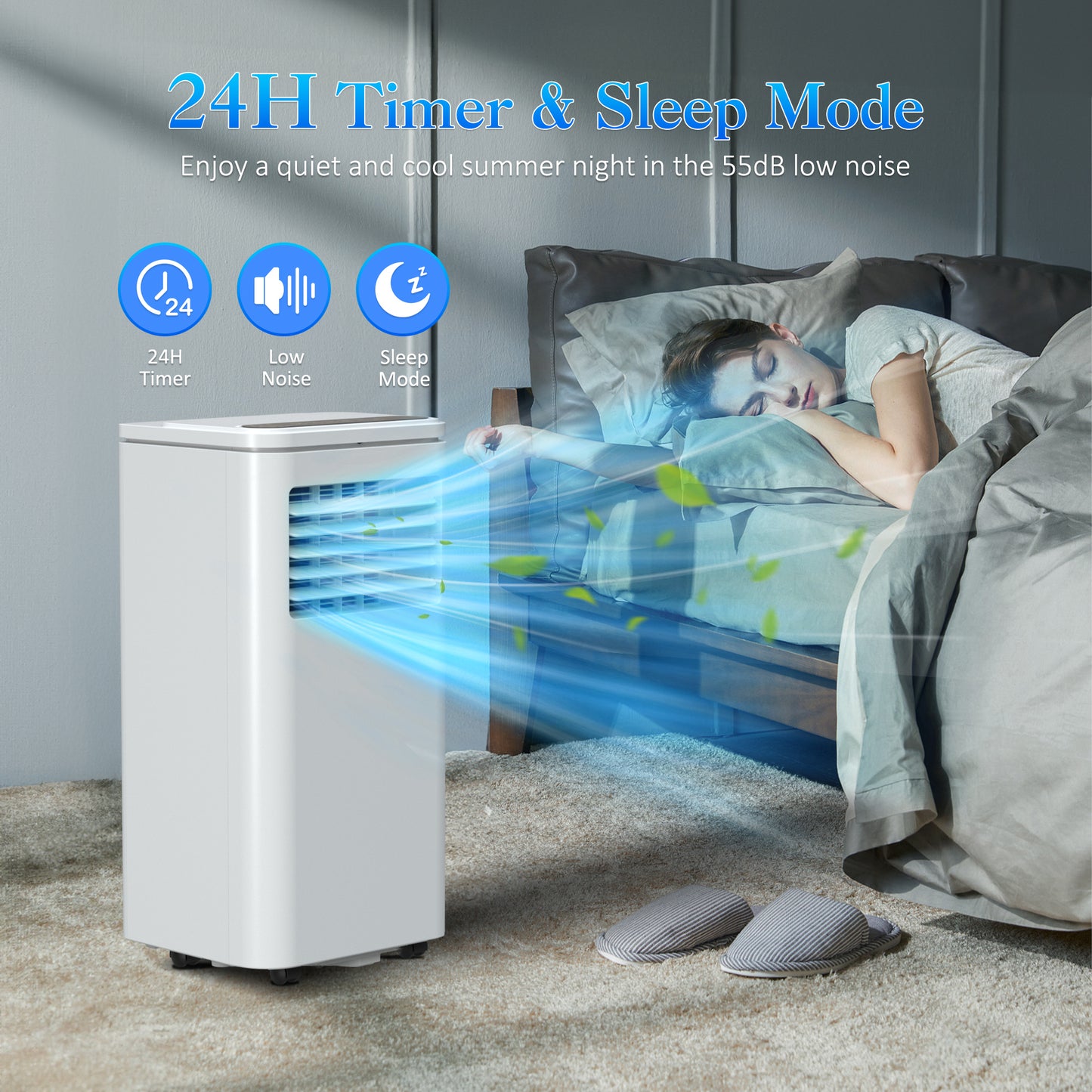 LifePlus Portable 5000BTU AC & Dehumidifier with Remote – Compact & Efficient (#18KBTU)