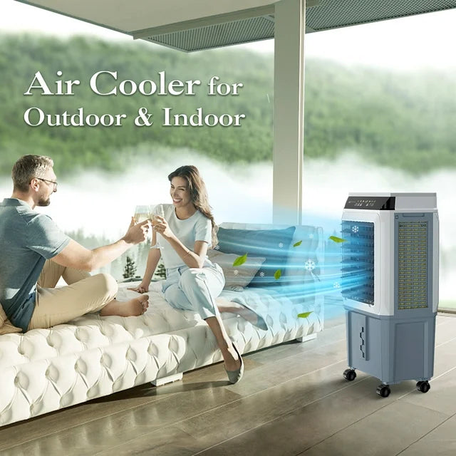 LifePlus 40L Portable Evaporative Cooler & Humidifier – 3600 CFM Powerful Cooling (#JH-370Y)